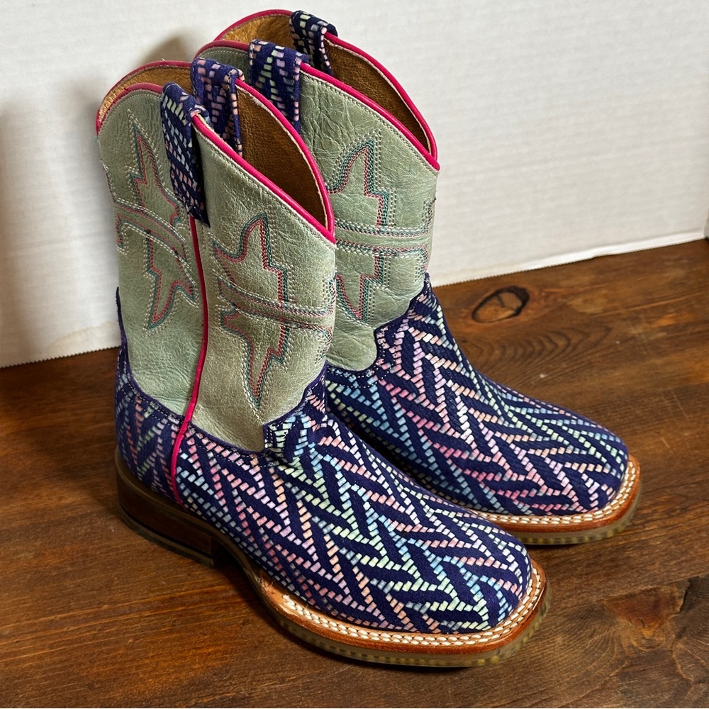 Tin Haul Girl's Size 12 Mermazing Sea Princess Square Toe Boot